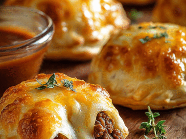 Cheesy Beef Crescent Rolls