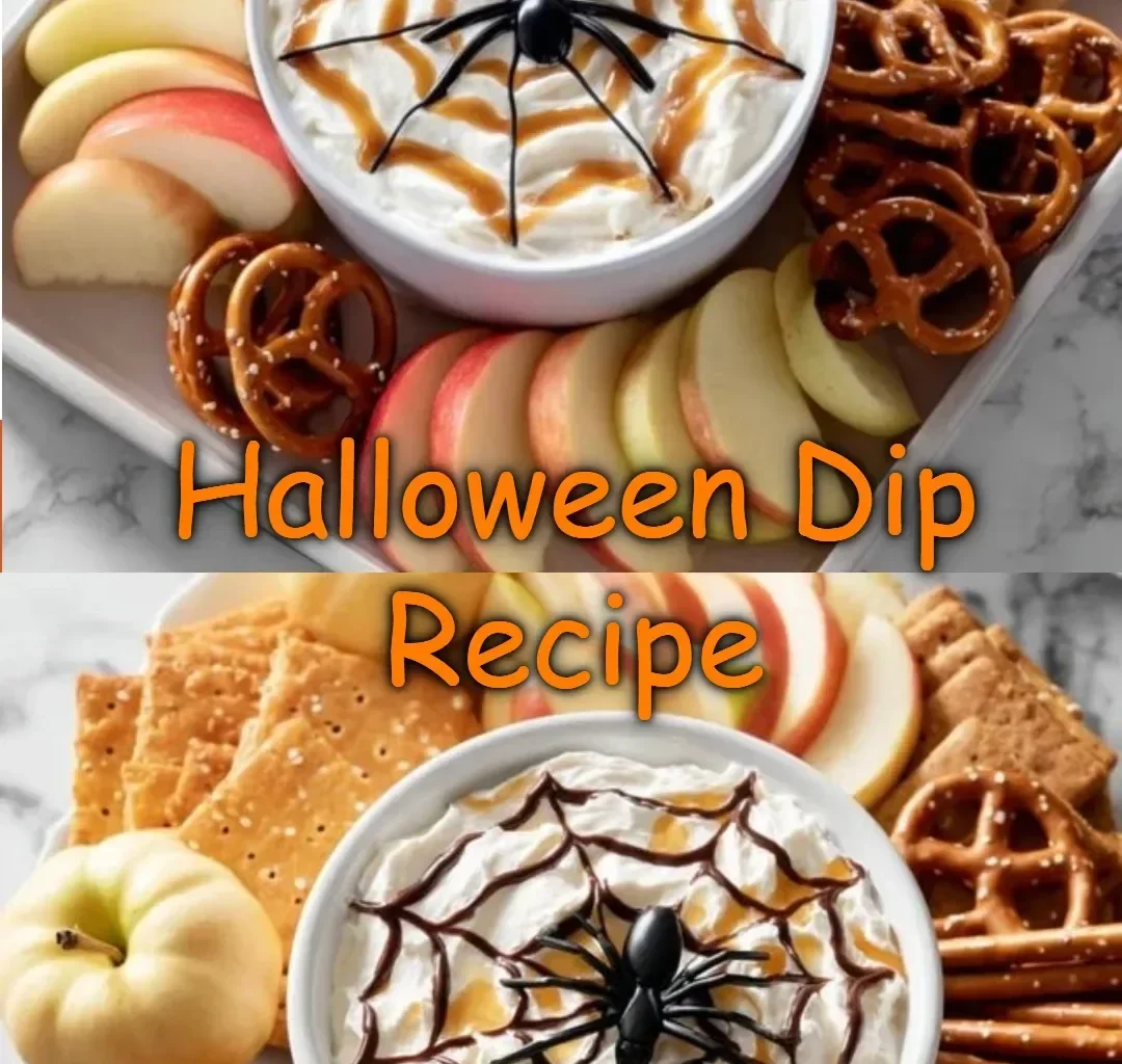 Spooky Halloween dip served in a pumpkin bowl for festive gatherings