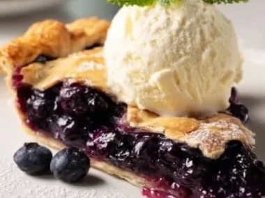 Delicious blueberry galette with flaky crust and fresh blueberries