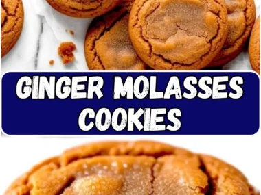 Deliciously baked Ginger Molasses Cookies with spices and a chewy texture