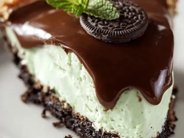 Hopper Mint Pie Delight featuring a refreshing mint topping on a creamy pie