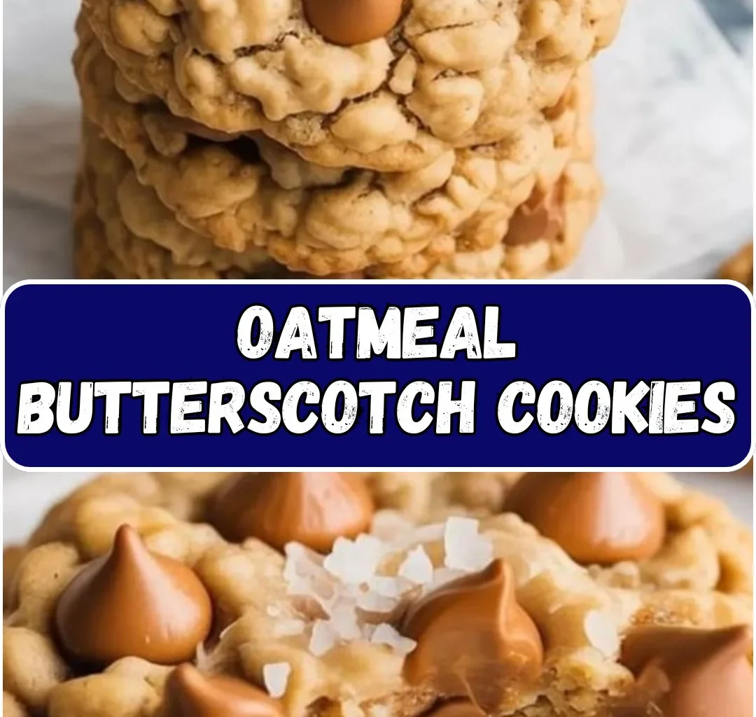 Baking Oatmeal Butterscotch Cookies with oatmeal and butterscotch chips