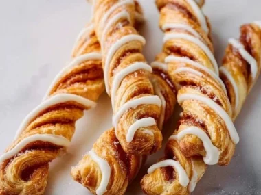 Delicious puff pastry cinnamon twists baked to perfection with a cinnamon-sugar topping.