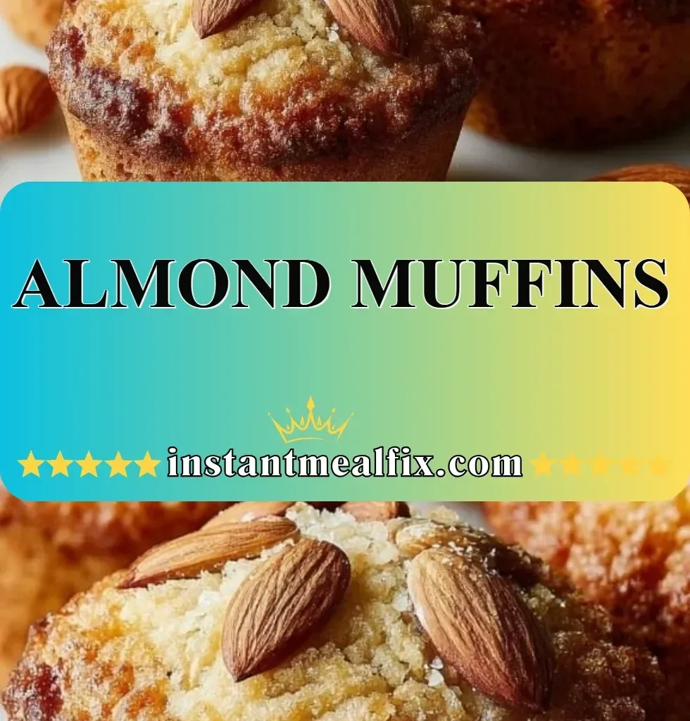 Freshly baked almond muffins on a cooling rack