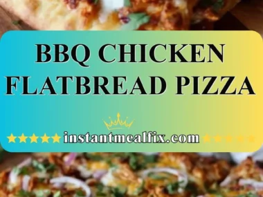 BBQ chicken flatbread pizza topped with mozzarella and cilantro