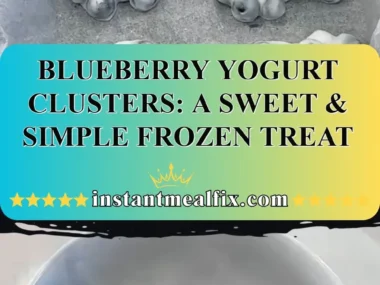 Delicious blueberry yogurt clusters frozen treat