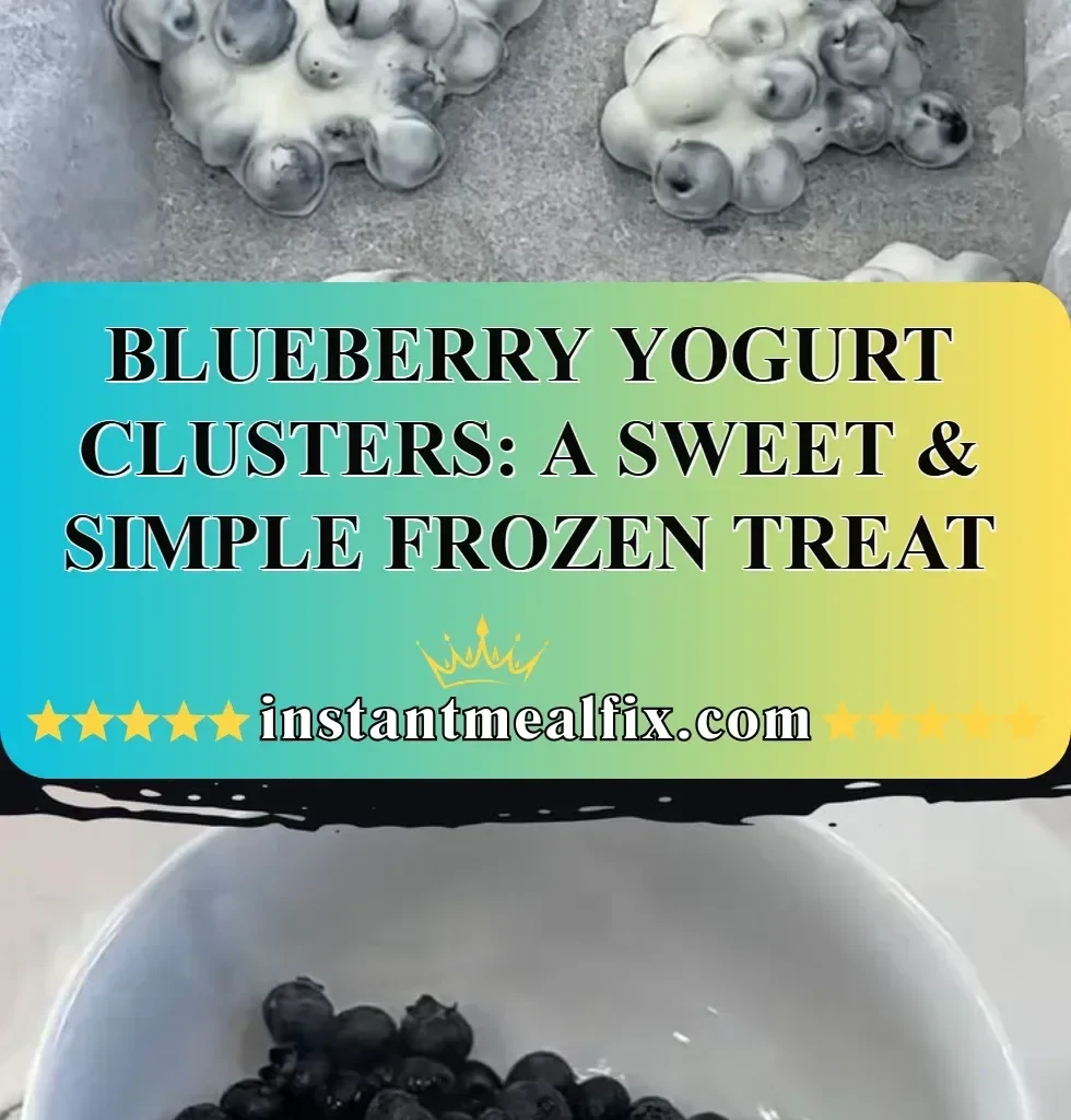 Delicious blueberry yogurt clusters frozen treat