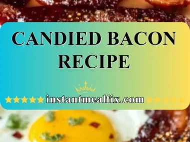 Delicious candied bacon strips glazed with brown sugar and spices