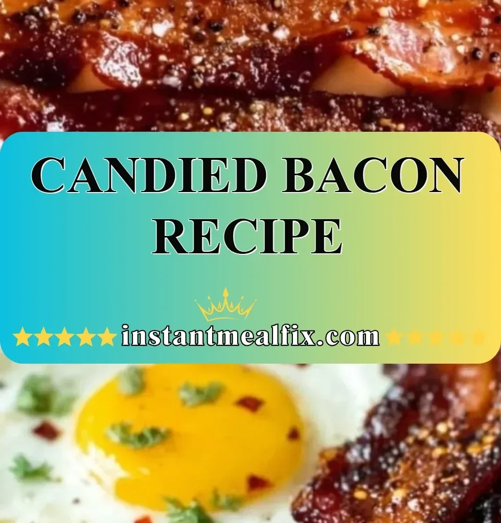 Delicious candied bacon strips glazed with brown sugar and spices