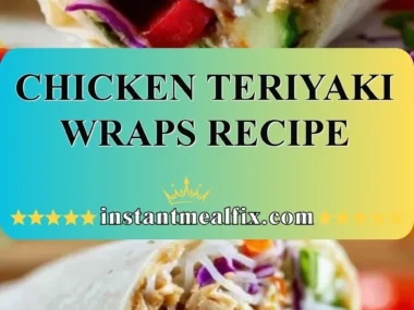 Delicious Chicken Teriyaki Wraps served on a plate with fresh vegetables.