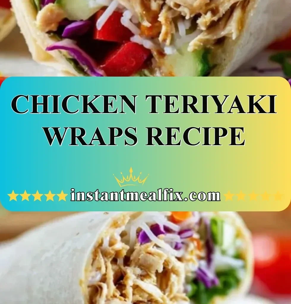 Delicious Chicken Teriyaki Wraps served on a plate with fresh vegetables.