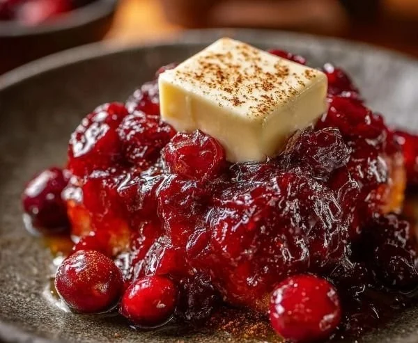Delicious Christmas Cranberry Honey Butter spread on toast
