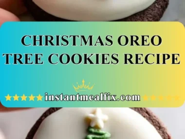 Decorative Christmas Oreo Tree Cookies on a festive platter
