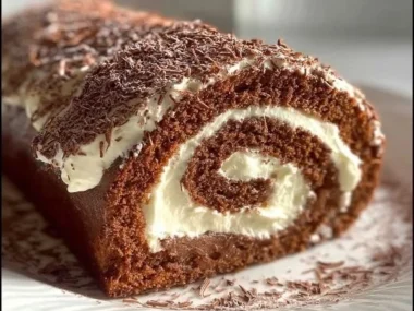 Christmas Yule Log Sheet Cake decorated with festive toppings