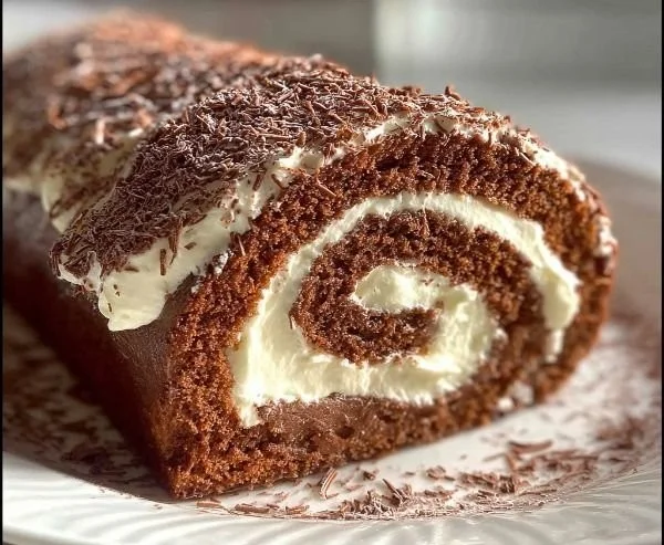 Christmas Yule Log Sheet Cake decorated with festive toppings