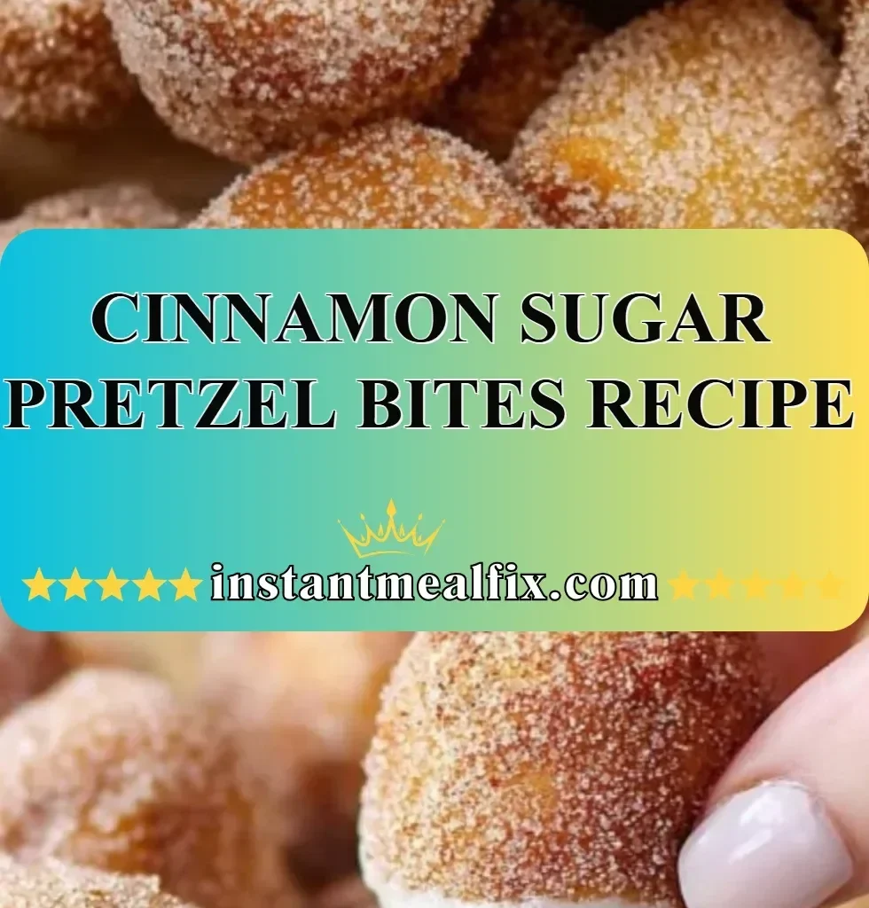 Delicious cinnamon sugar pretzel bites fresh out of the oven