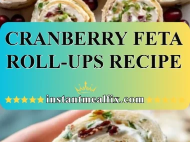 Delicious Cranberry Feta Roll-Ups appetizer on a serving platter