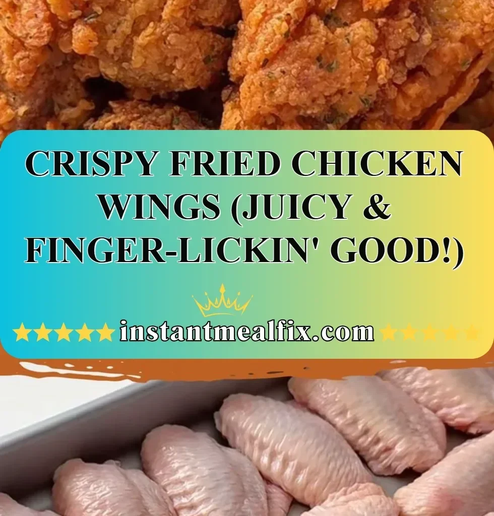 Crispy fried chicken wings, golden brown and juicy, served for a delicious meal.