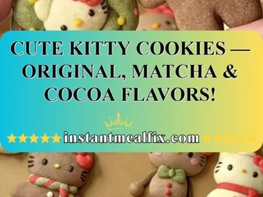 Cute kitty cookies in matcha and cocoa flavors, perfect for cat lovers.