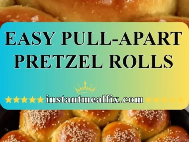 Homemade easy pull-apart pretzel rolls fresh out of the oven