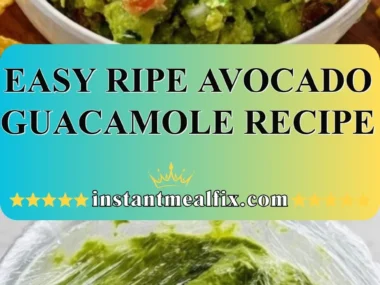 Delicious homemade guacamole made from ripe avocados.