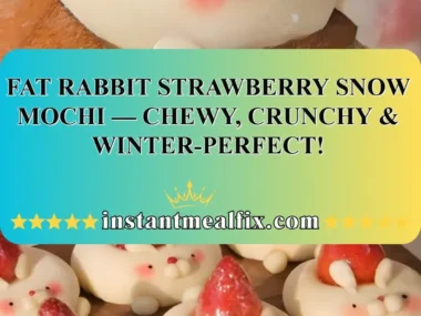 Fat Rabbit Strawberry Snow Mochi - Chewy and crunchy winter treat with strawberry flavor