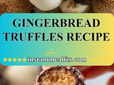 Delicious homemade Gingerbread Truffles on a festive plate