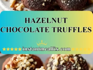 Delicious hazelnut chocolate truffles beautifully arranged on a plate.