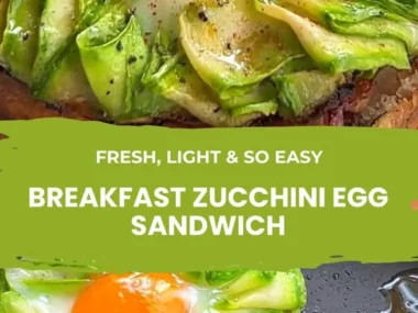 Zucchini Egg Sandwich with fresh ingredients for a healthy breakfast