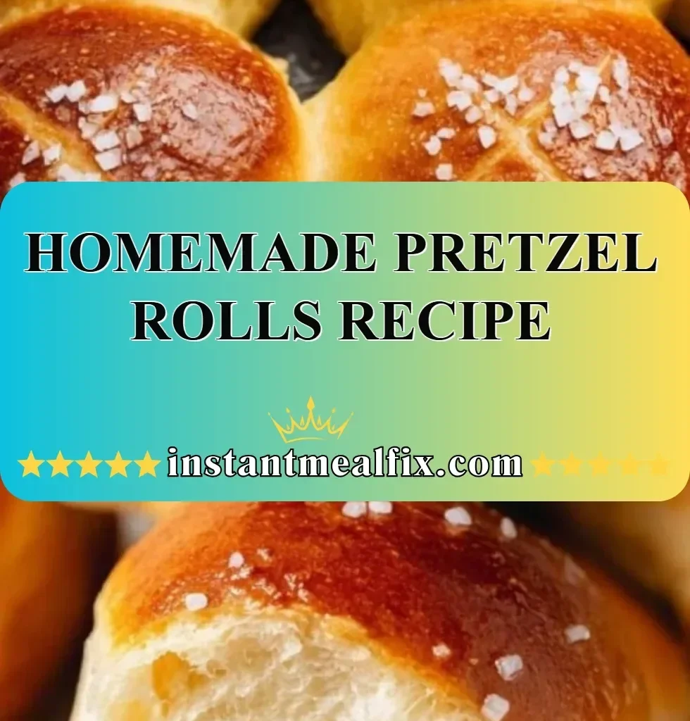 Freshly baked homemade pretzel rolls on a wooden cutting board