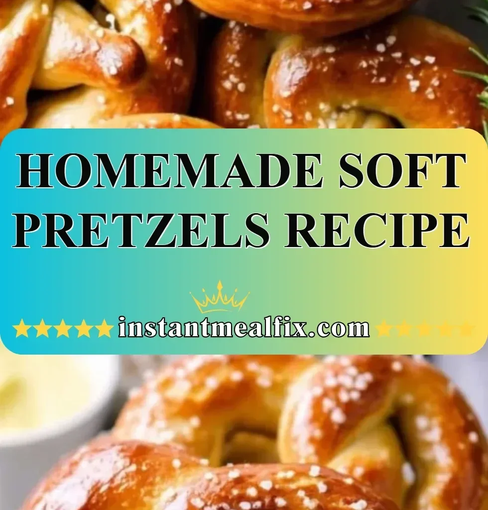 Homemade soft pretzels fresh out of the oven, golden brown and knot-shaped.