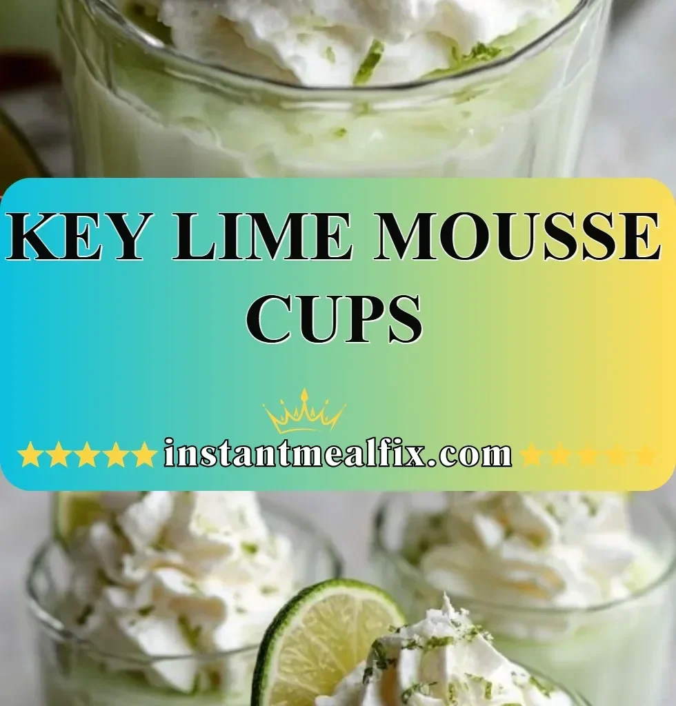 Delicious key lime mousse cups garnished with lime zest