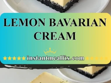 Delicious Lemon Bavarian Cream dessert in a beautiful serving dish