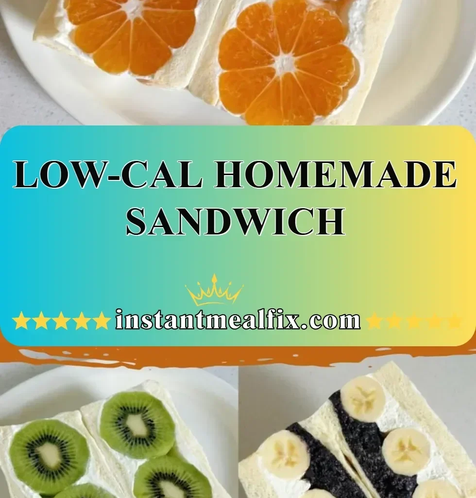 Low-cal homemade sandwich with fresh ingredients and healthy toppings