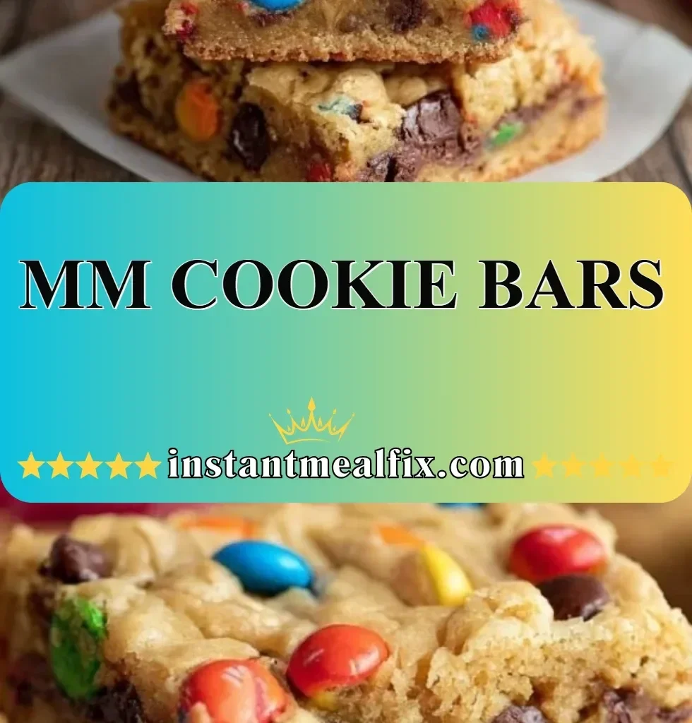 Delicious Mm Cookie Bars freshly baked and ready to enjoy