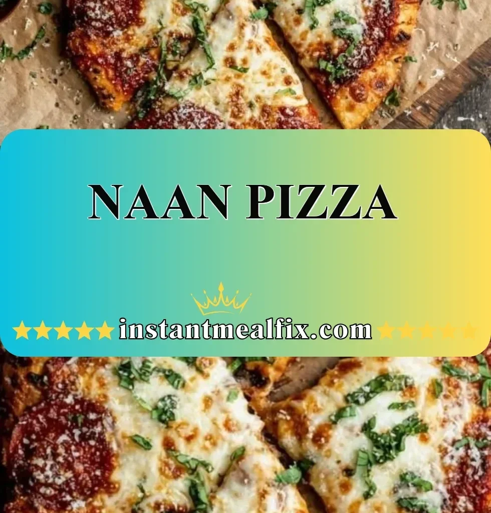 Delicious naan pizza topped with fresh ingredients and melted cheese.