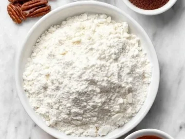 No bake chocolate rum balls decorated on a platter