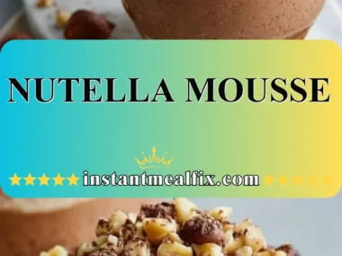 Delicious Nutella Mousse served in a dessert bowl