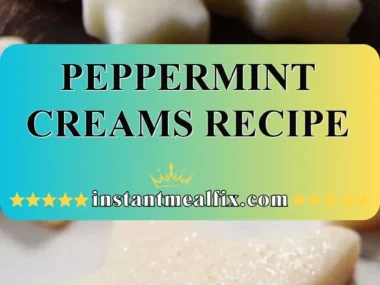 A plate of homemade peppermint creams with festive decorations