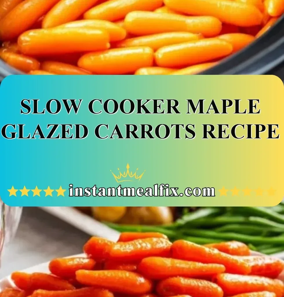Slow cooker maple glazed carrots cooked to perfection with a sweet glaze