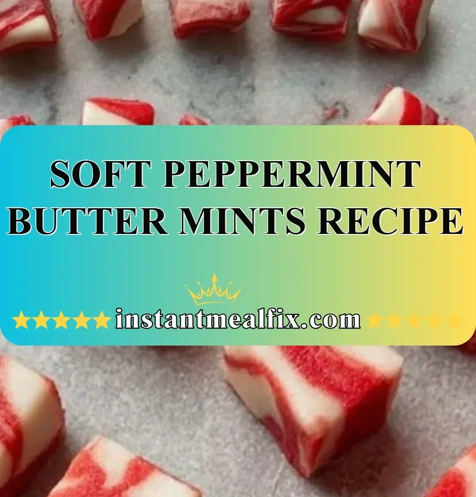 Homemade soft peppermint butter mints on a decorative plate