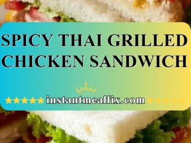 Spicy Thai Grilled Chicken Sandwich with fresh vegetables and a zesty sauce