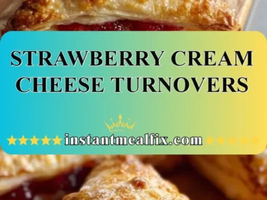 Delicious Strawberry Cream Cheese Turnovers with flaky pastry and fresh strawberries