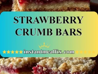 Delicious homemade Strawberry Crumb Bars on a white plate