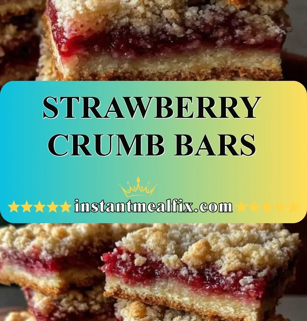 Delicious homemade Strawberry Crumb Bars on a white plate