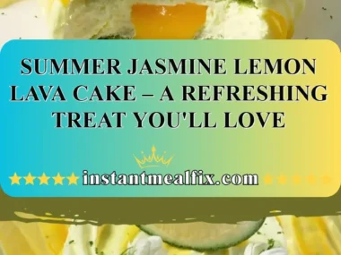 Delicious Summer Jasmine Lemon Lava Cake with a gooey lemon center