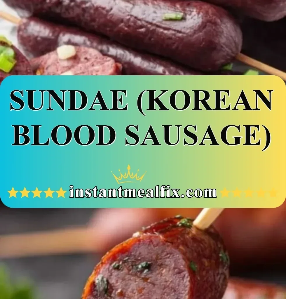 Delicious plate of Korean blood sausage (sundae) served with dipping sauce.