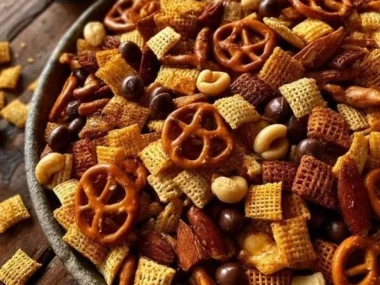 Sweet and Smoky Party Mix for gatherings and celebrations