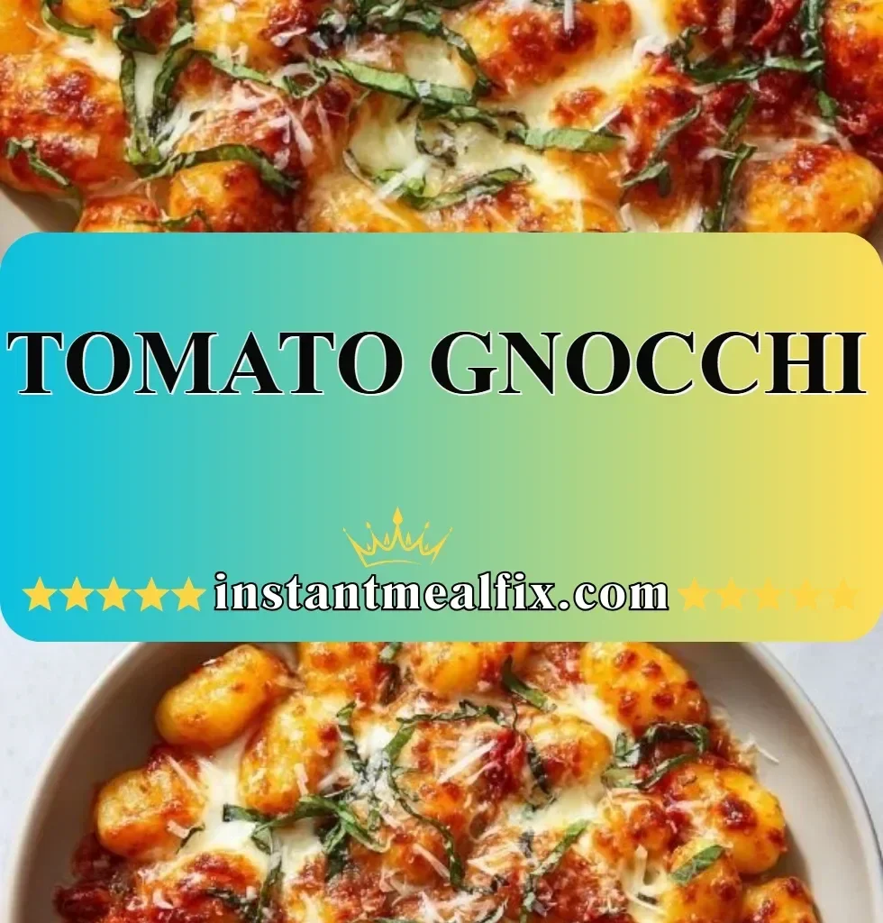 Deliciously prepared Tomato Gnocchi with a rich tomato sauce and fresh herbs