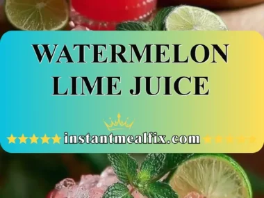Refreshing watermelon lime juice served in a glass with mint leaves.